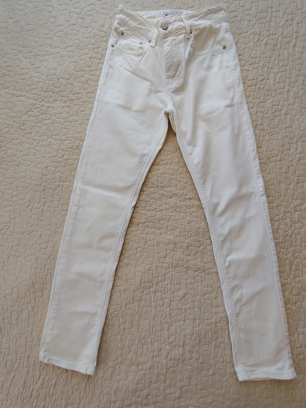 Asos  White Denim Button-Front Jeans Size 26.